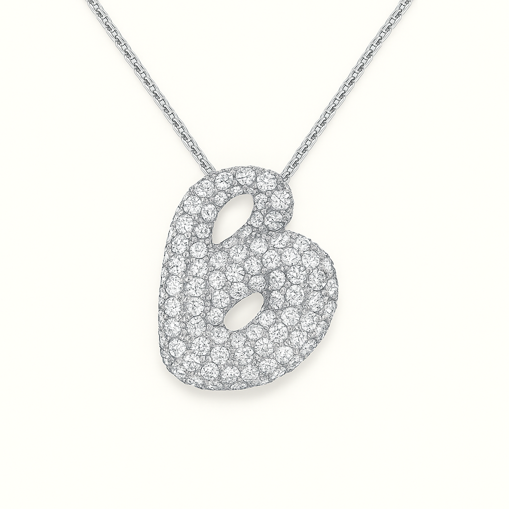 Collier initiales dorées scintillantes