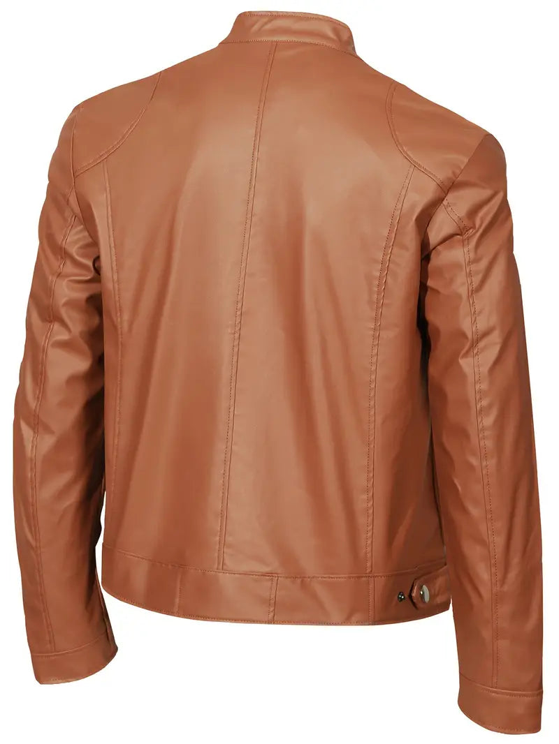 Piers – Veste de Moto en Cuir Synthétique