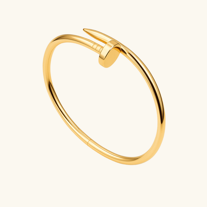 Bracelet jonc clou doré