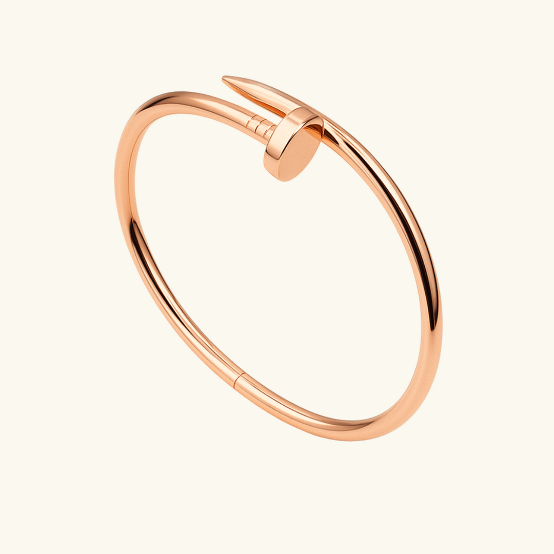 Bracelet jonc clou doré