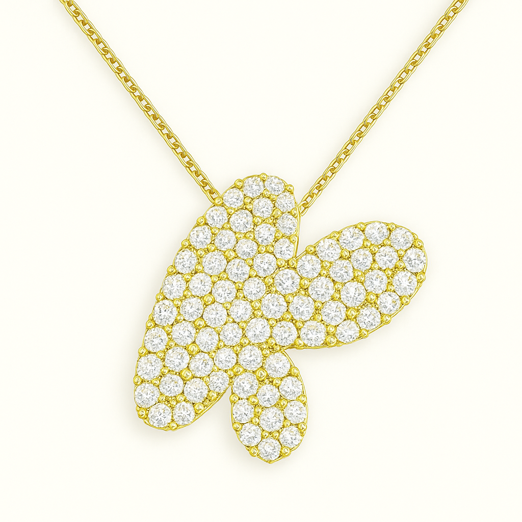 Collier initiales dorées scintillantes