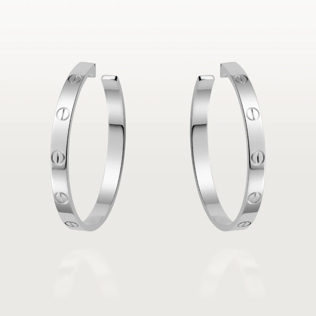 Boucles d'oreilles créoles dorées Love