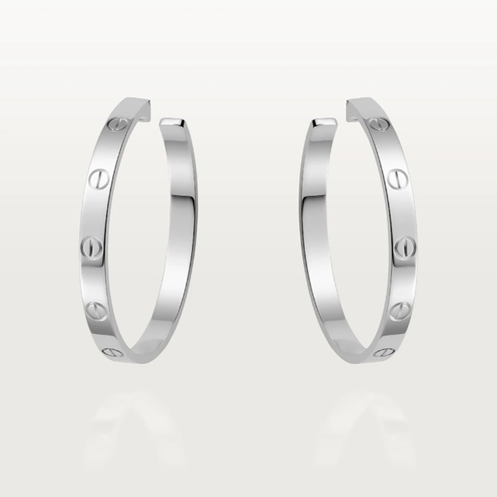 Boucles d'oreilles créoles dorées Love