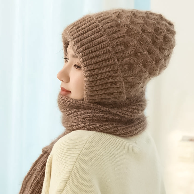 Marie-Claire™ | Ensemble bonnet & écharpe chaud et élégant