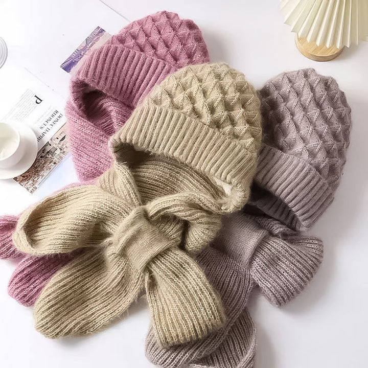 Marie-Claire™ | Ensemble bonnet & écharpe chaud et élégant