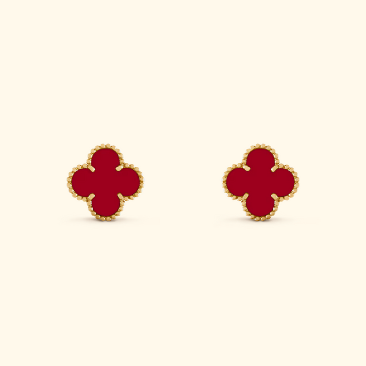 Boucles d'oreilles trèfles raffinées