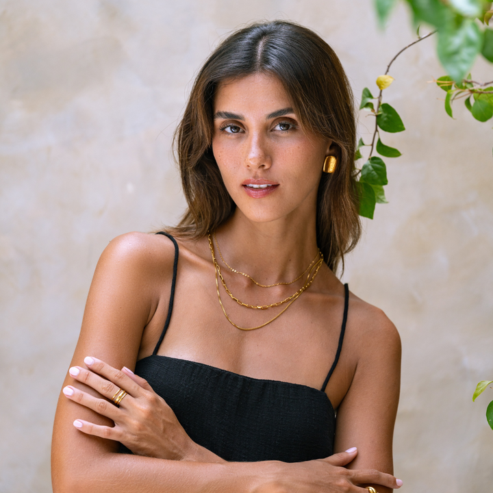 Collier ras de cou triple rang Solara
