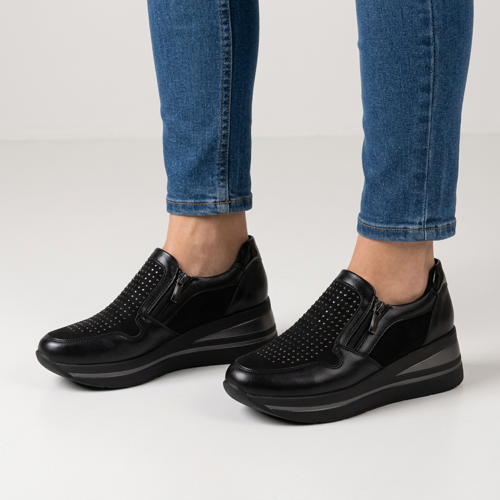 Justine basket femme confort coloris bleu