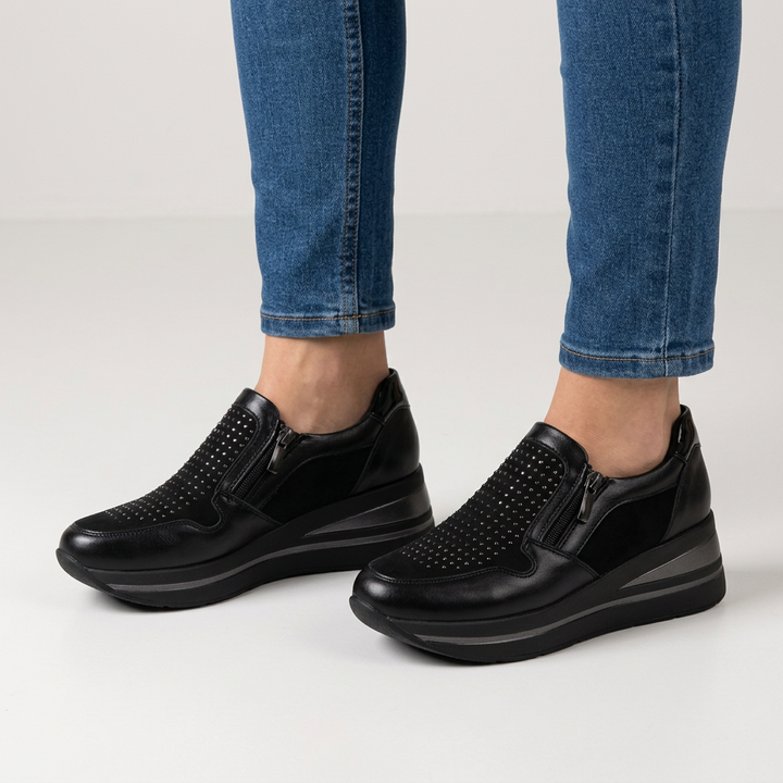 Justine basket femme confort coloris bleu