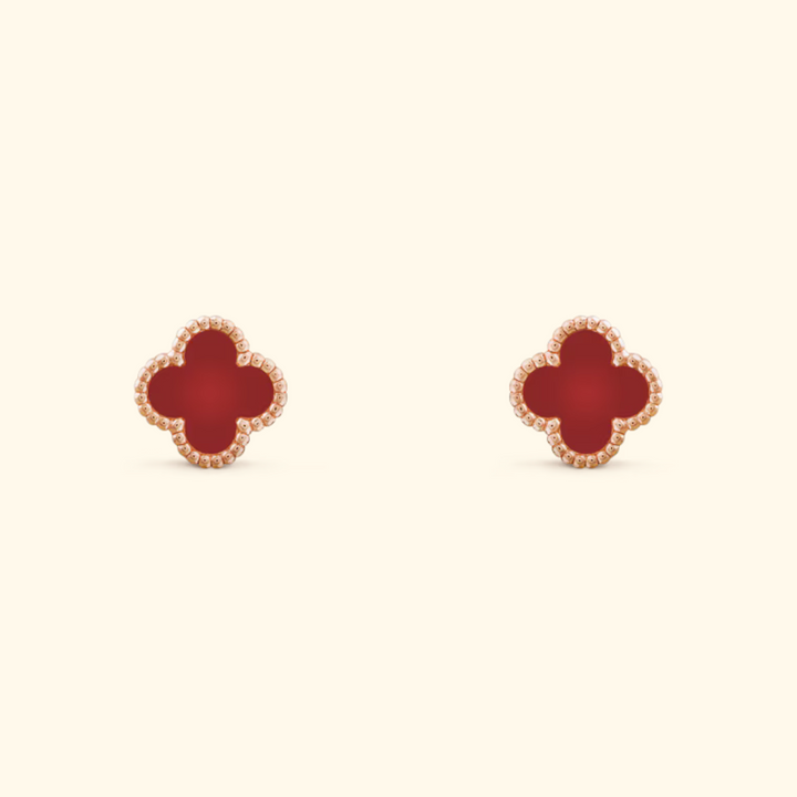 Boucles d'oreilles trèfles raffinées