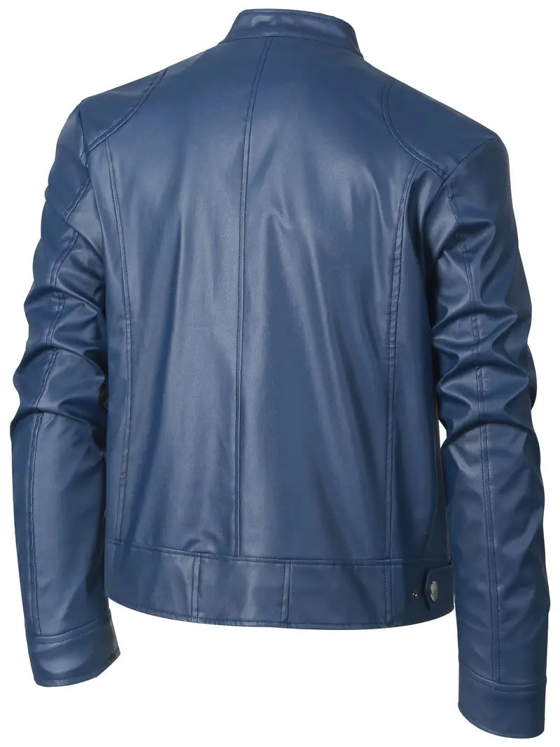 Piers – Veste de Moto en Cuir Synthétique