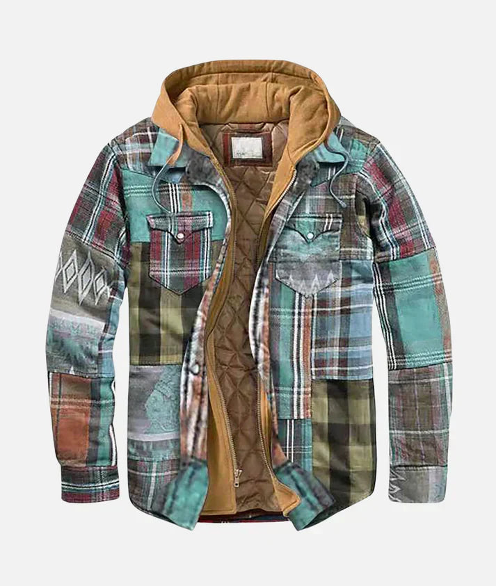 Jayden™ | Veste en Patchwork à Carreaux Élégante