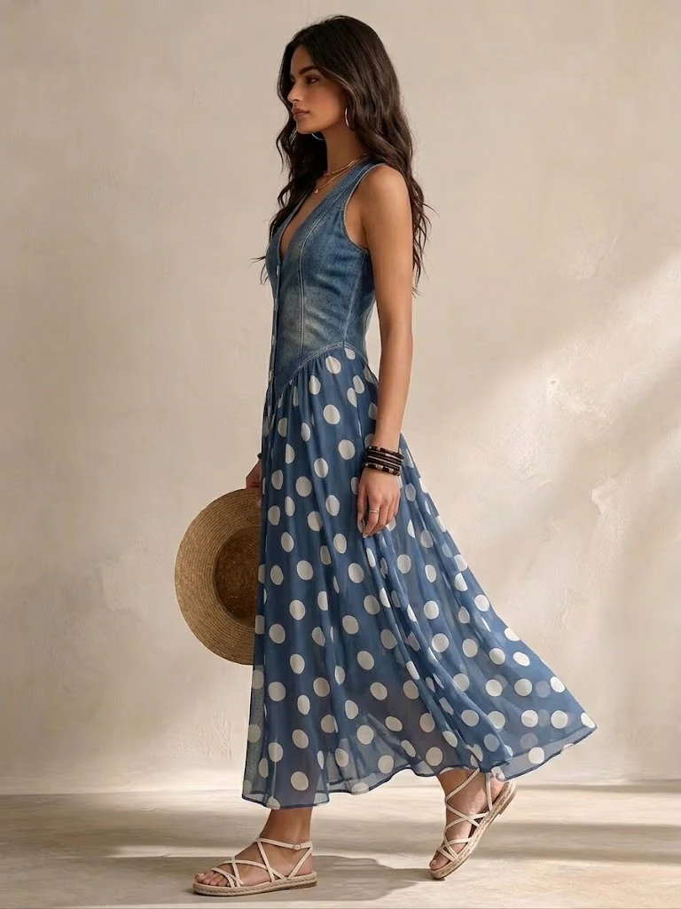 Jasmine | L'alliance parfaite du denim et de la mousseline