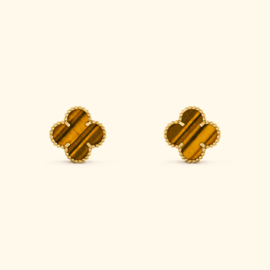 Boucles d'oreilles trèfles raffinées