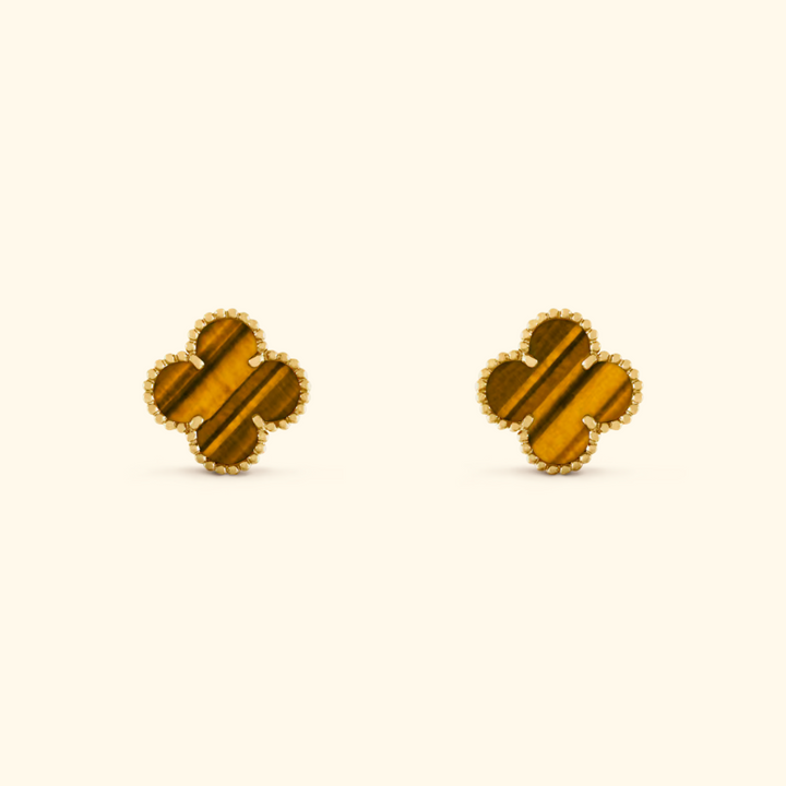 Boucles d'oreilles trèfles raffinées