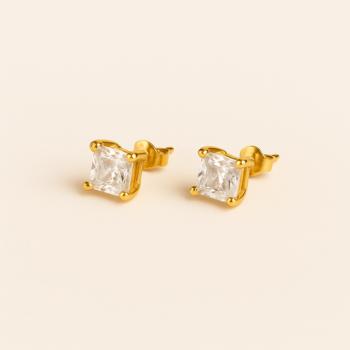 Boucles d'oreilles pendantes dorées Lucia