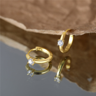 Créoles dorées cristal Morgana
