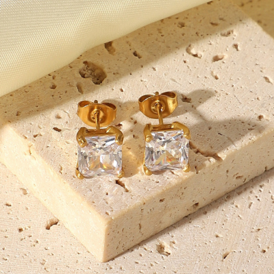Boucles d'oreilles pendantes dorées Lucia