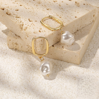 Boucles d'oreilles perles Denise
