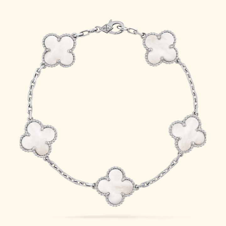Bracelet trèfles dorés délicats