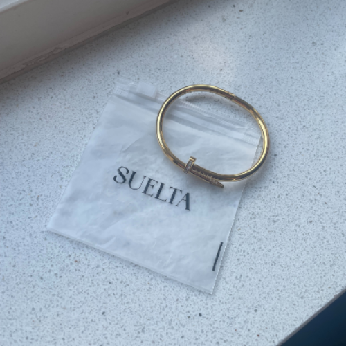 Bracelet jonc clou doré
