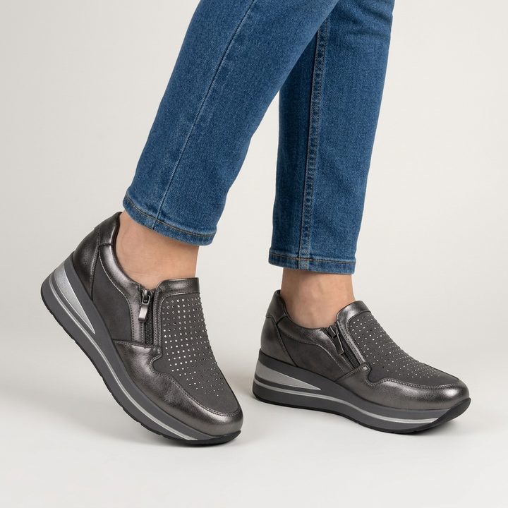 Justine basket femme confort coloris noir