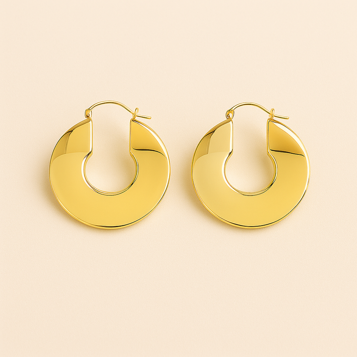 Boucles d'oreilles disques dorées Lille