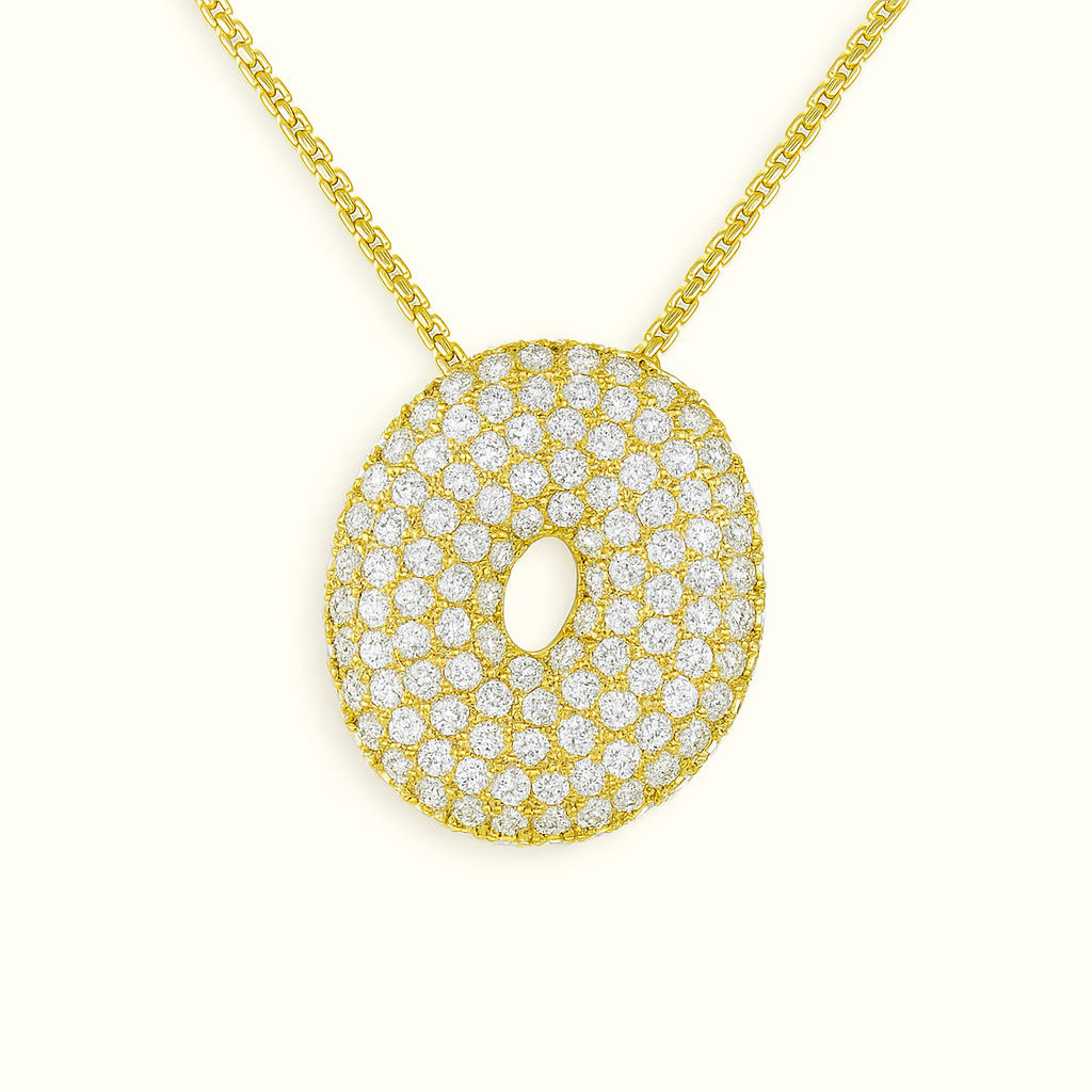 Collier initiales dorées scintillantes