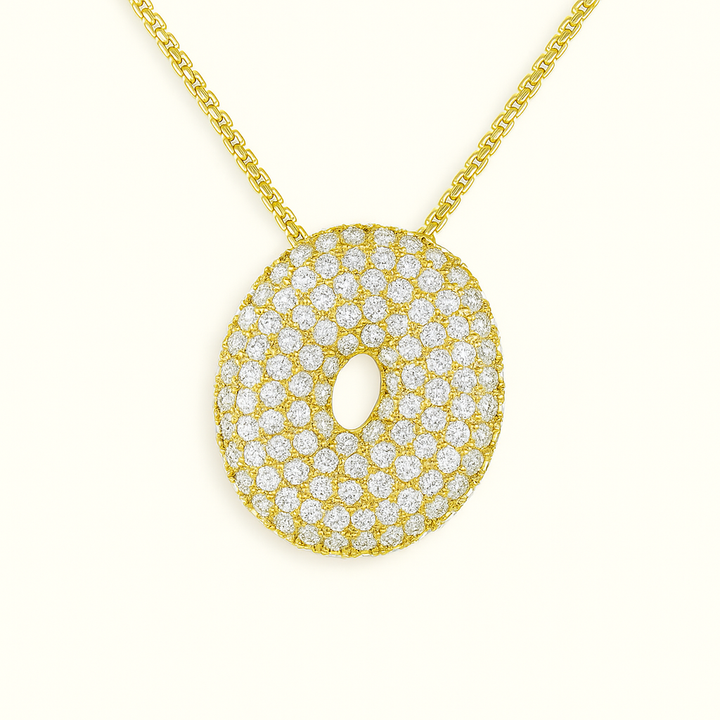 Collier initiales dorées scintillantes
