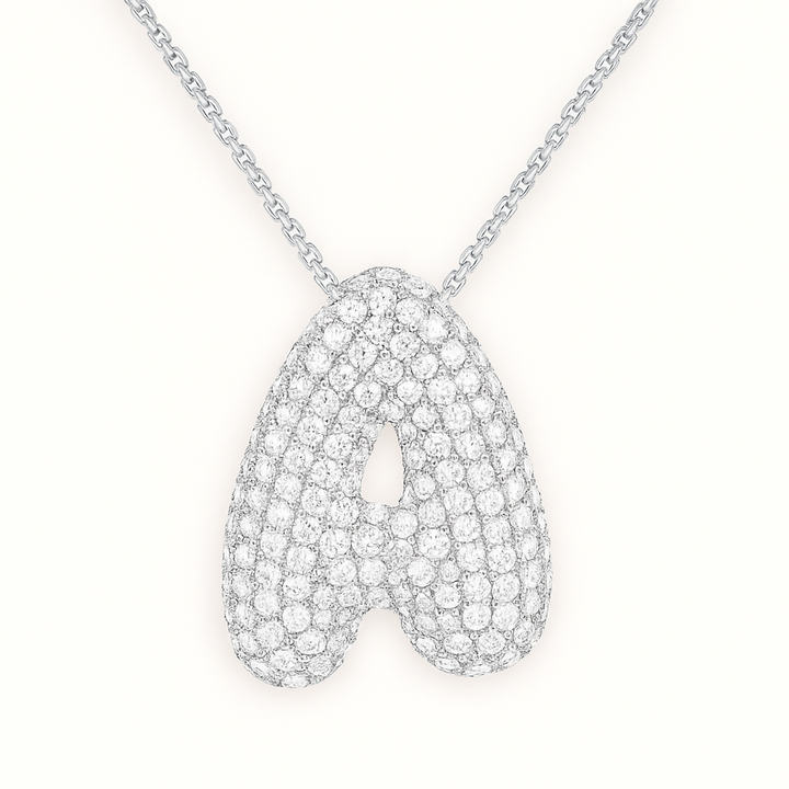 Collier initiales dorées scintillantes
