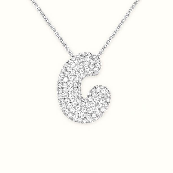 Collier initiales dorées scintillantes