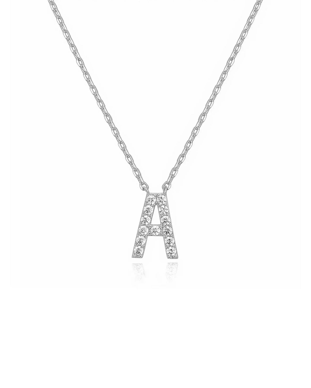 Collier délicat à initiale scintillante