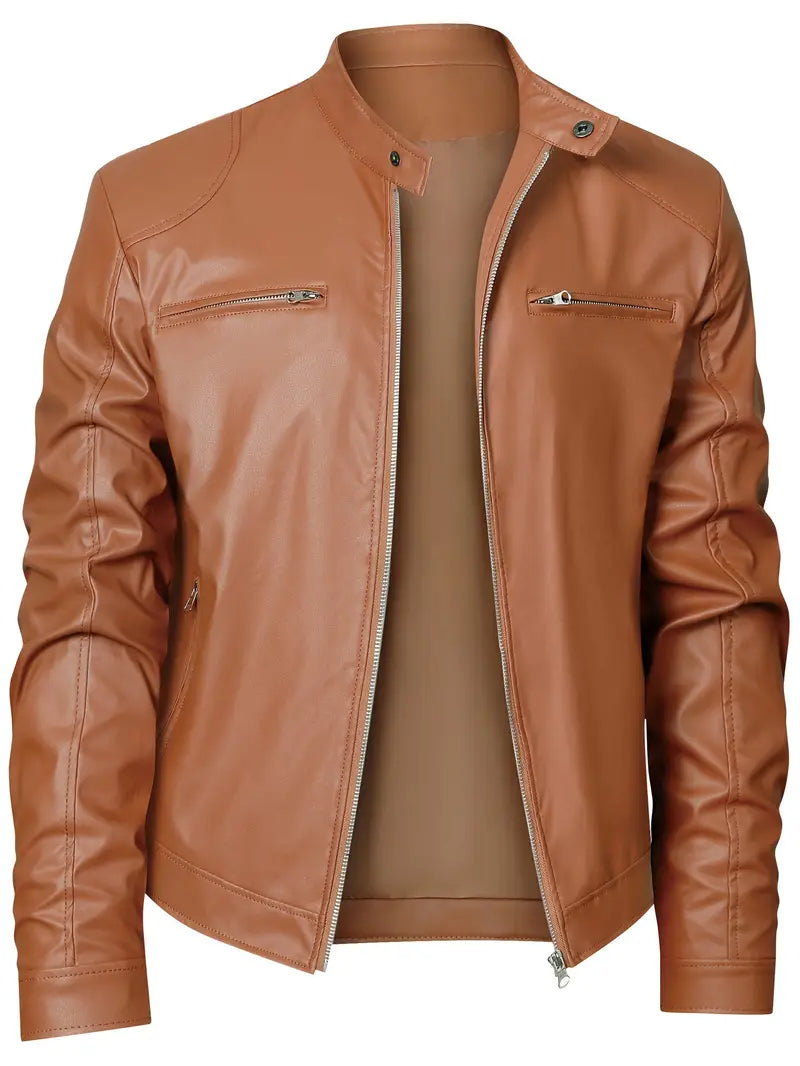 Piers – Veste de Moto en Cuir Synthétique