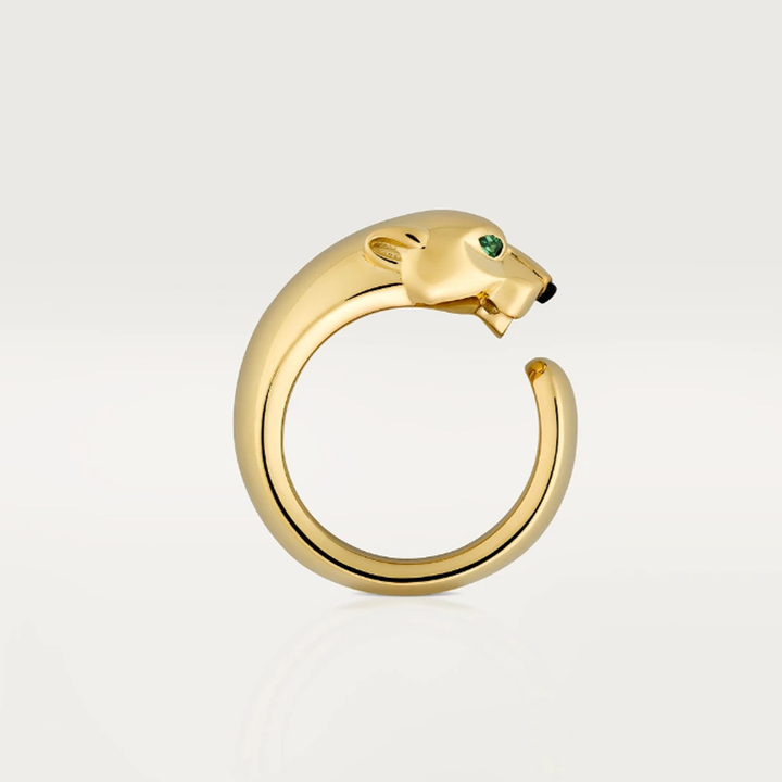 Bague dorée motif panthère