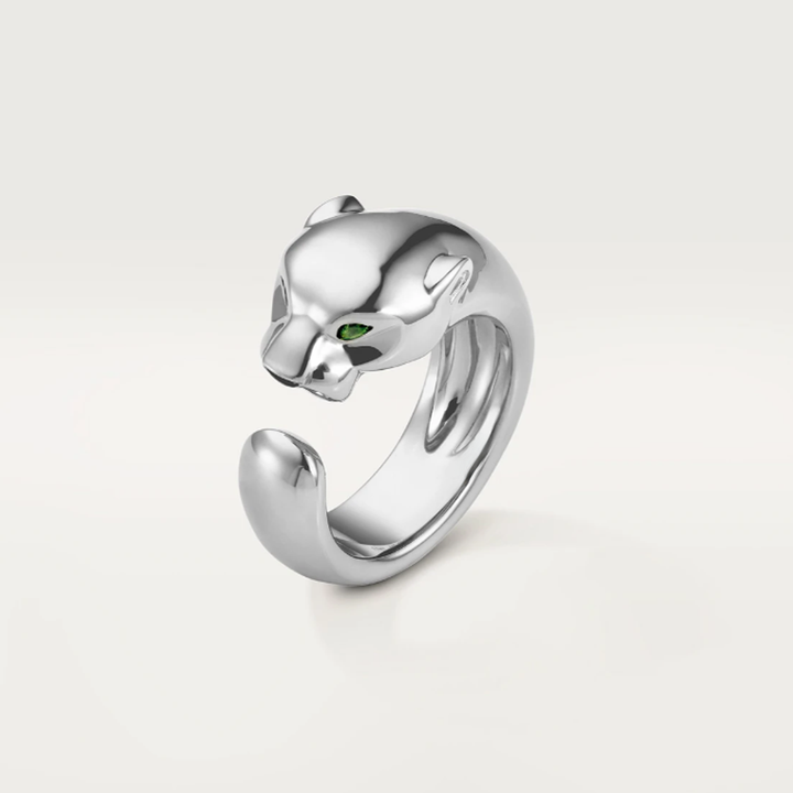 Bague dorée motif panthère
