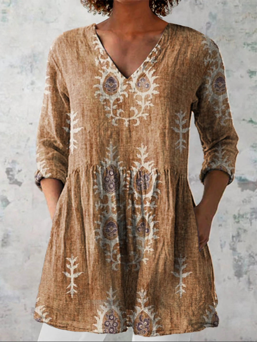 Blouse Longue Élise ? Élégance Fluide pour un Confort Quotidien 3