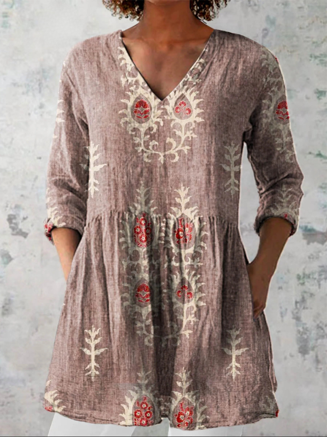 Blouse Longue Élise ? Élégance Fluide pour un Confort Quotidien 4