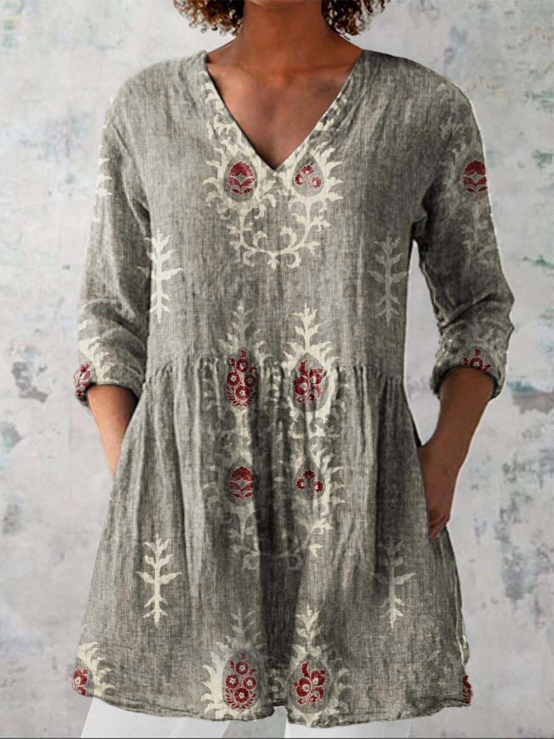 Blouse Longue Élise ? Élégance Fluide pour un Confort Quotidien 5