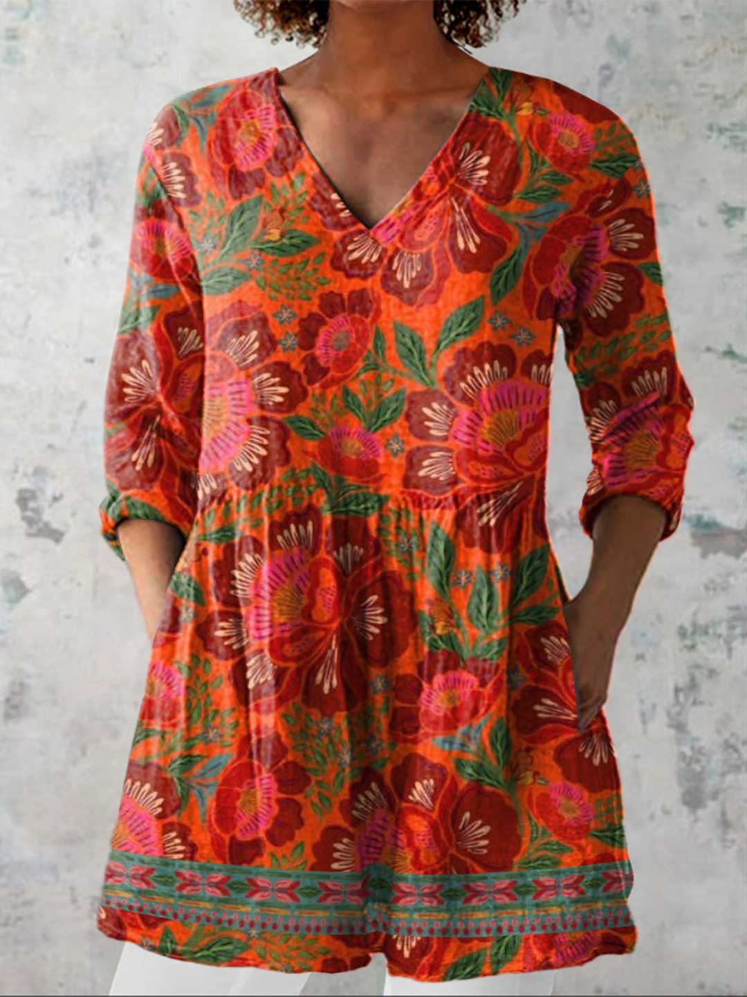 Blouse Longue Marion ? Élégance Fluide et Confort Naturel Quotidien 0
