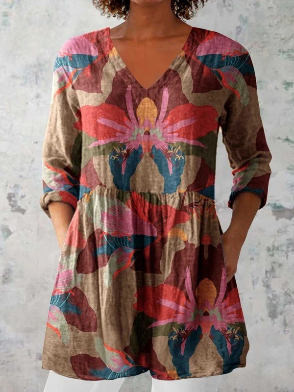 Blouse longue Sarah ? Élégance fluide pour un confort naturel 0
