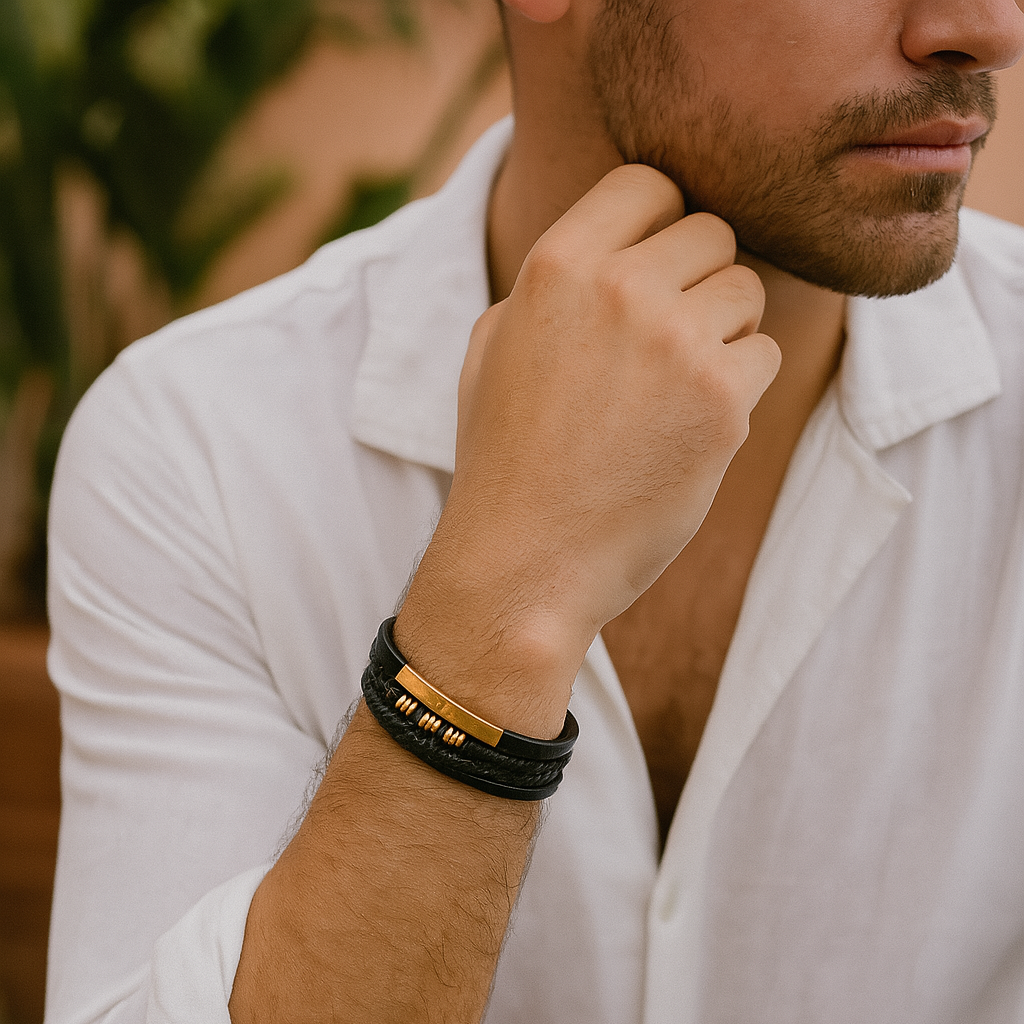 Bracelet Cuir Homme ? Élégance et Confiance pour Toutes Occasions 1