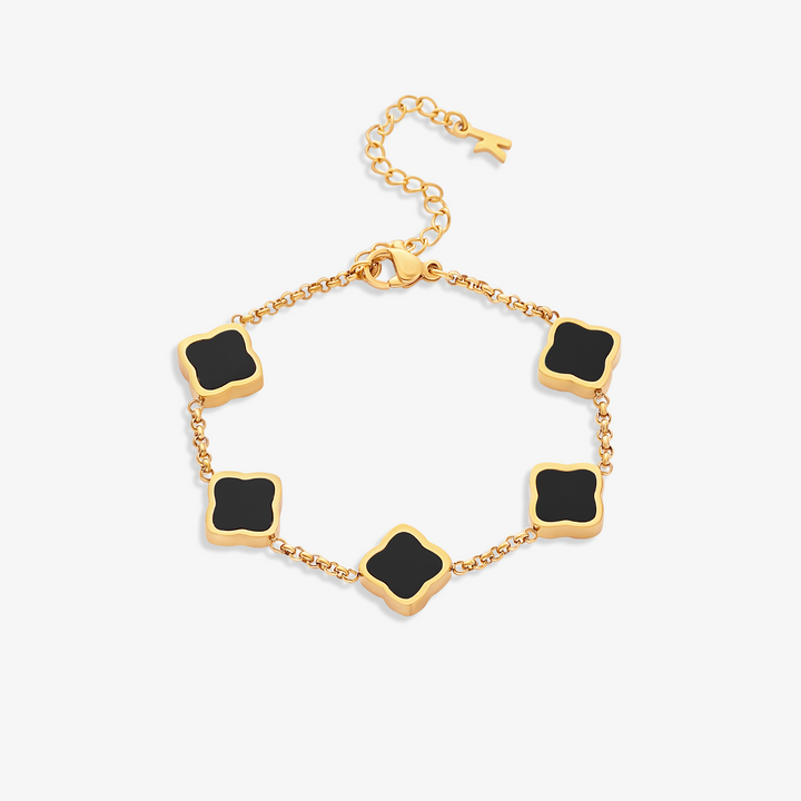 Bracelet trèfle doré élégant