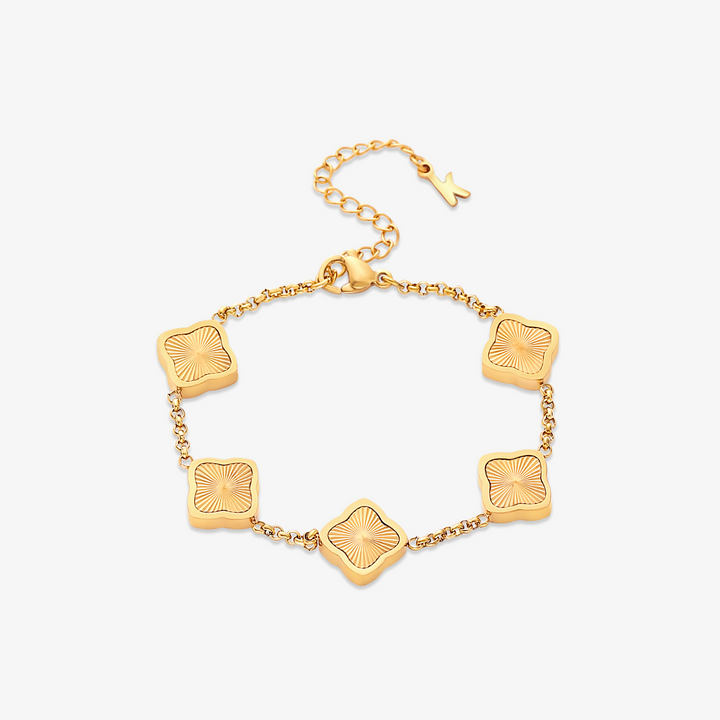 Bracelet trèfle doré élégant