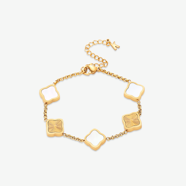 Bracelet trèfle doré élégant