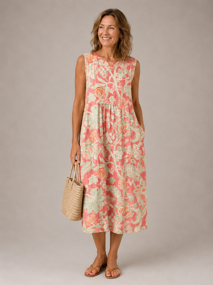 Béatrice | La fraîcheur de l'imprimé floral midi
