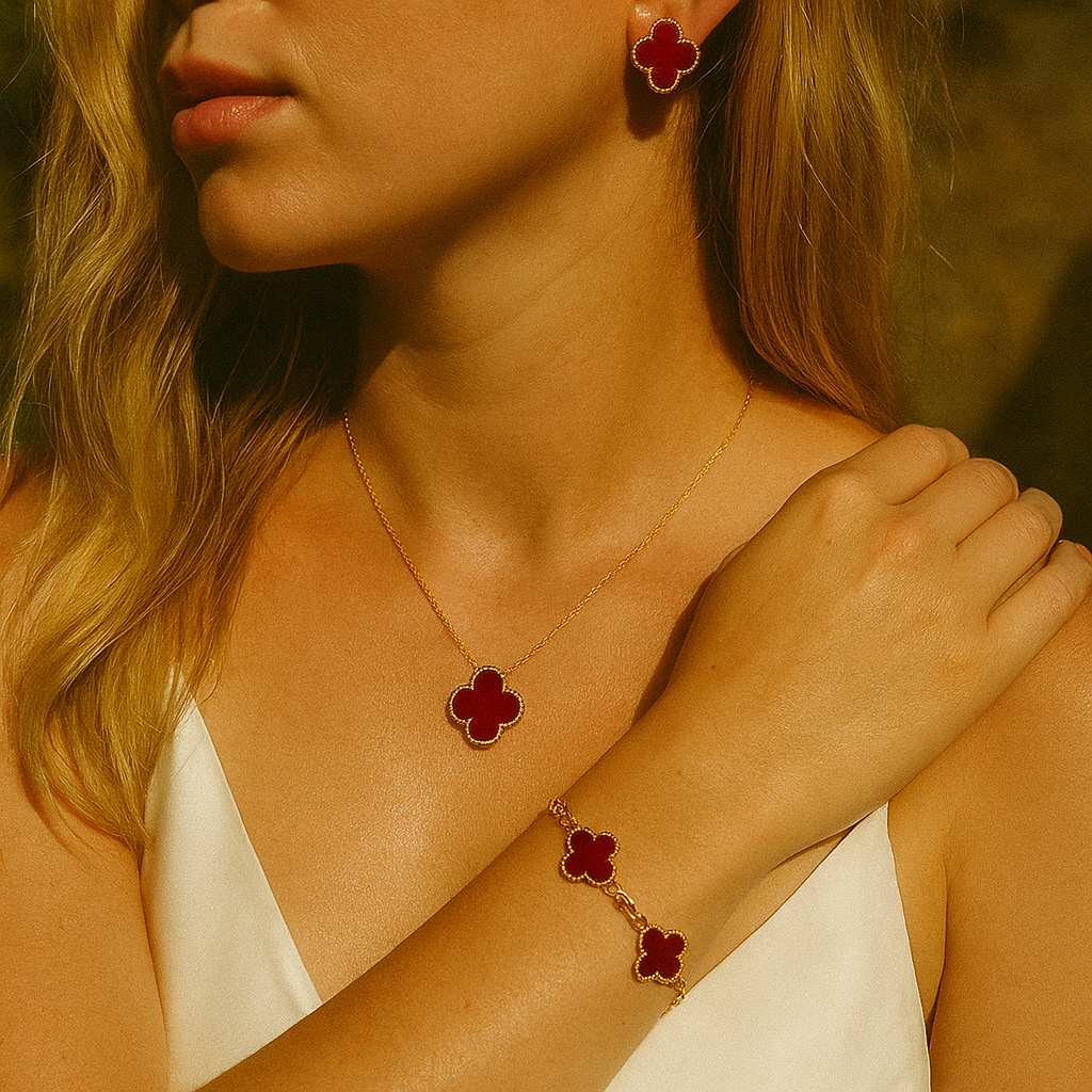 Boucles d'oreilles trèfles raffinées