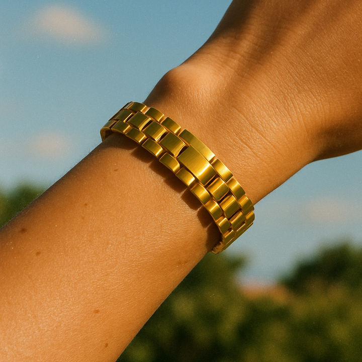 Title: Bracelet maillons dorés Heritage