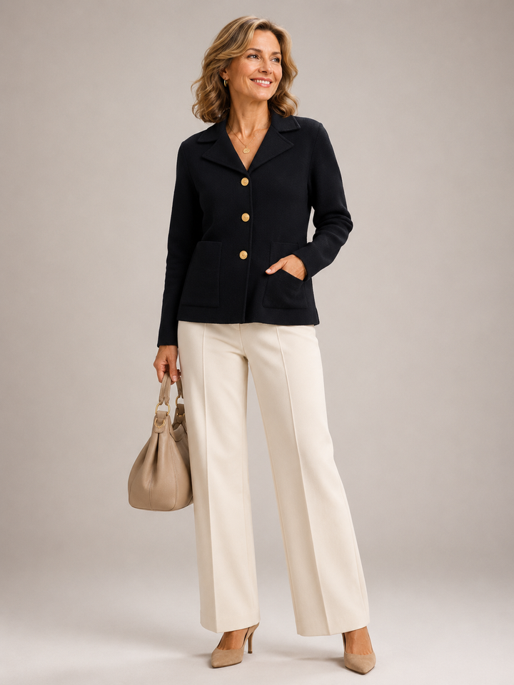 Celine | Cardigan en Maille en Laine Mérinos
