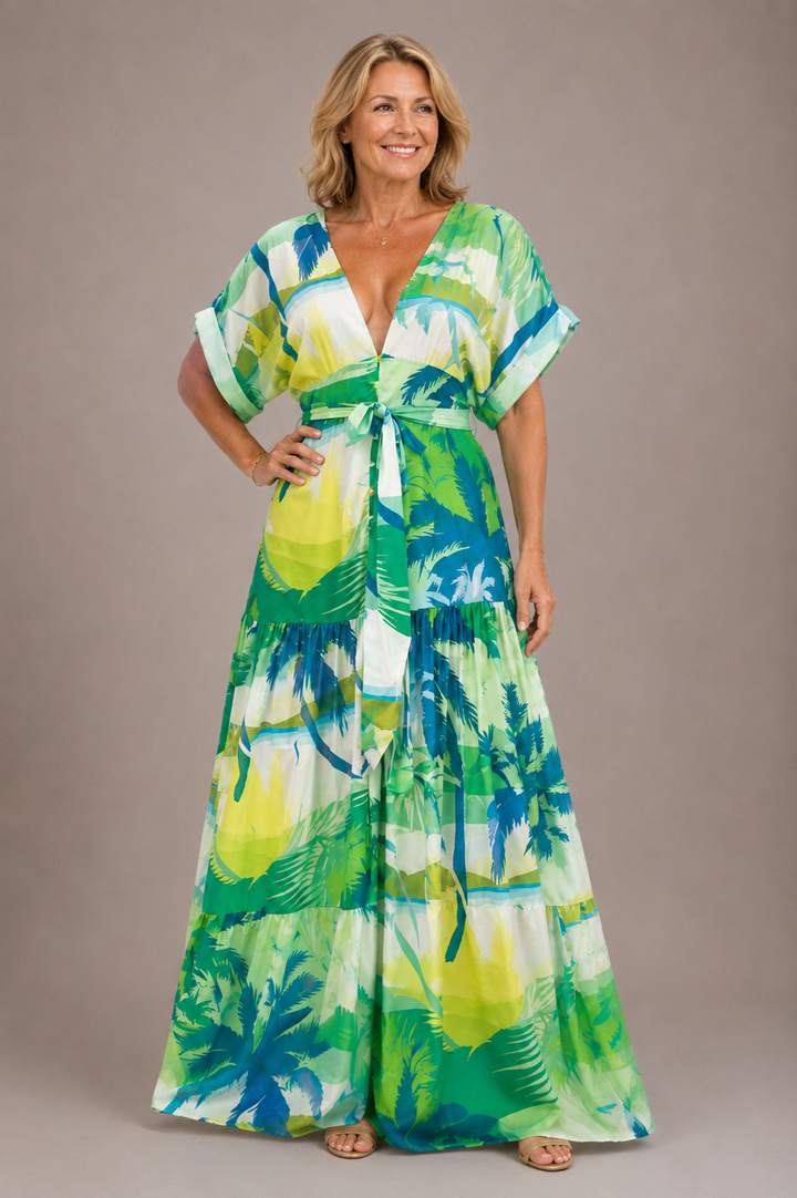 Almodis | Robe maxi tropicale