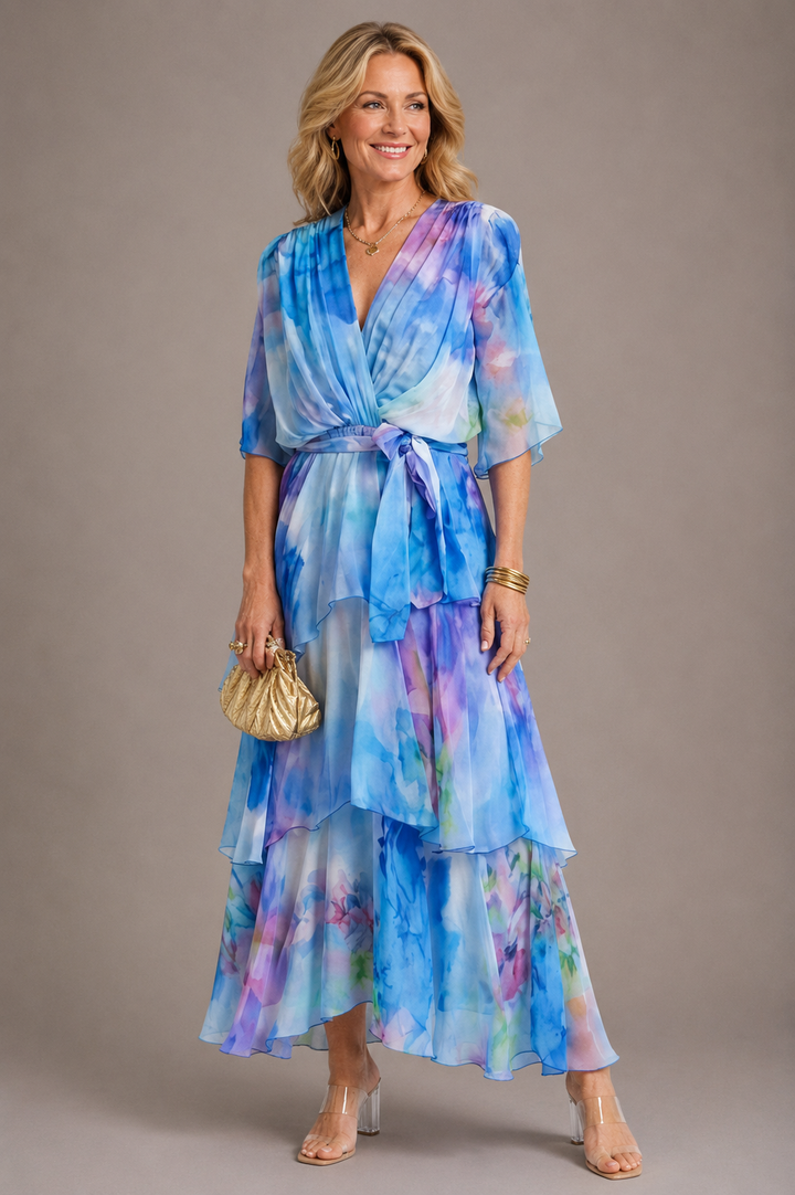 Gilda | Robe avec ceinture à nouer